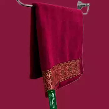 Pure Cotton Maroon 600 GSM Towel